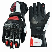 GUANTES DE MOTO EN PIEL ANILINA CON PROTECCIONES CARBONO Y ACERO INOXIDABLE