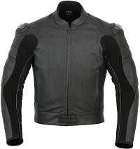 VESTE MOTO EN CUIR AVEC FIBRE DE CARBONE POUR L´ÉTÉ VENTILÉ