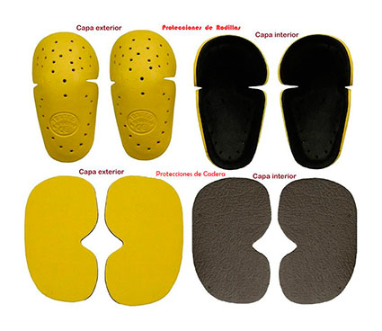 PANTALÓN TEJANO CON REFUERZOS DE TEJIDO KEVLAR Y PROTECCIONES DESMONTABLES PANTALÓN TEJANO CON REFUERZOS DE TEJIDO KEVLAR Y PROTECCIONES DESMONTABLES