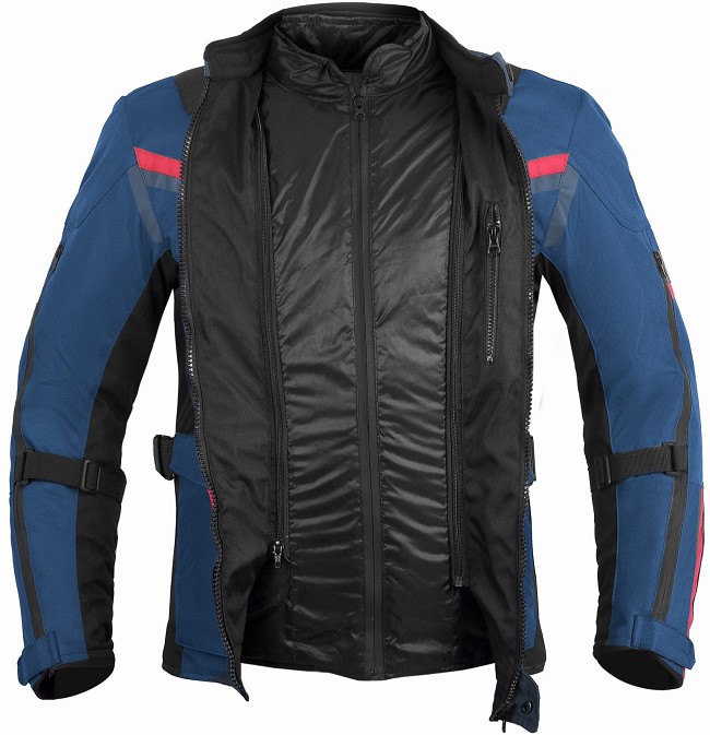 CHAQUETA 3/4 UNISEX DE MOTO EN TEXTIL, IMPERMEABLE, TRANSPIRABLE Y T&Eacute;RMICO CON PROTECCIONES C.E.