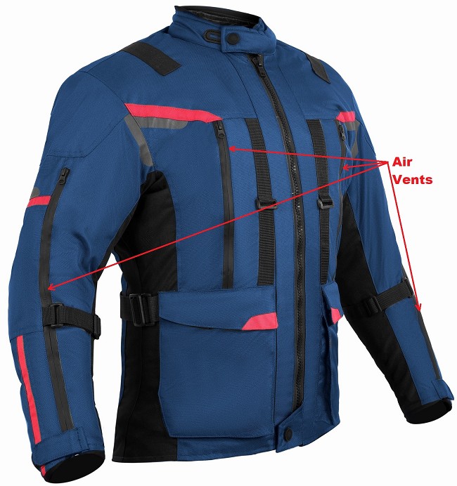 CHAQUETA 3 4 UNISEX DE MOTO EN TEXTIL IMPERMEABLE TRANSPIRABLE Y TERMICO CON PROTECCIONES C.E