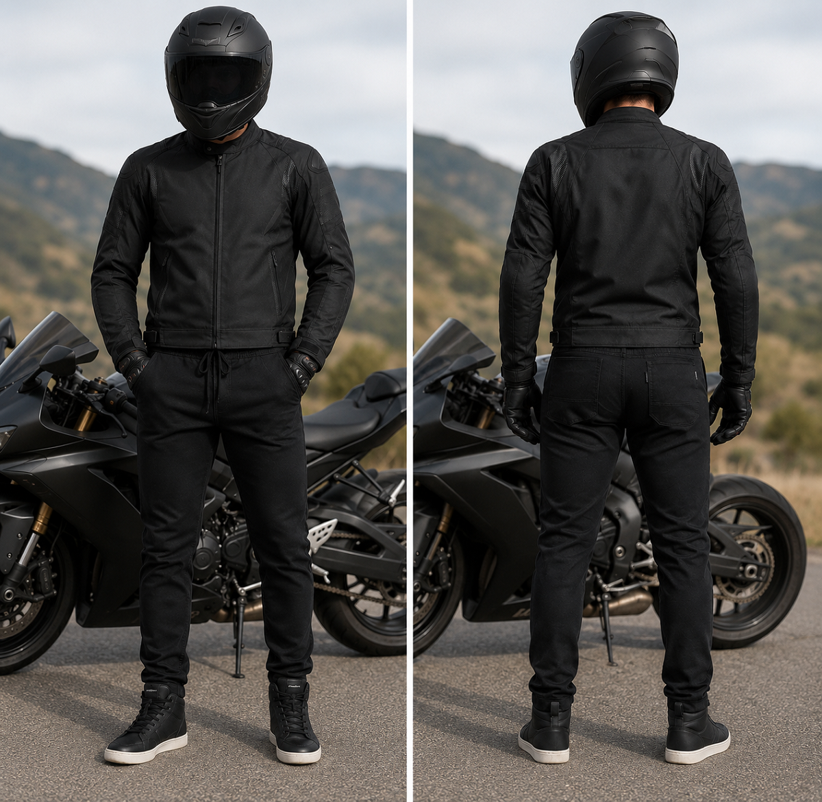 PANTALÓN CHÁNDAL DE MOTO UNISEX, ELÁSTICO, 100% FORRADO EN KEVLAR® Y CON PROTECCIONES GEL CE NIVEL 2. PANTALÓN CHÁNDAL DE MOTO UNISEX, ELÁSTICO, 100% FORRADO EN KEVLAR® Y CON PROTECCIONES GEL CE NIVEL 2.