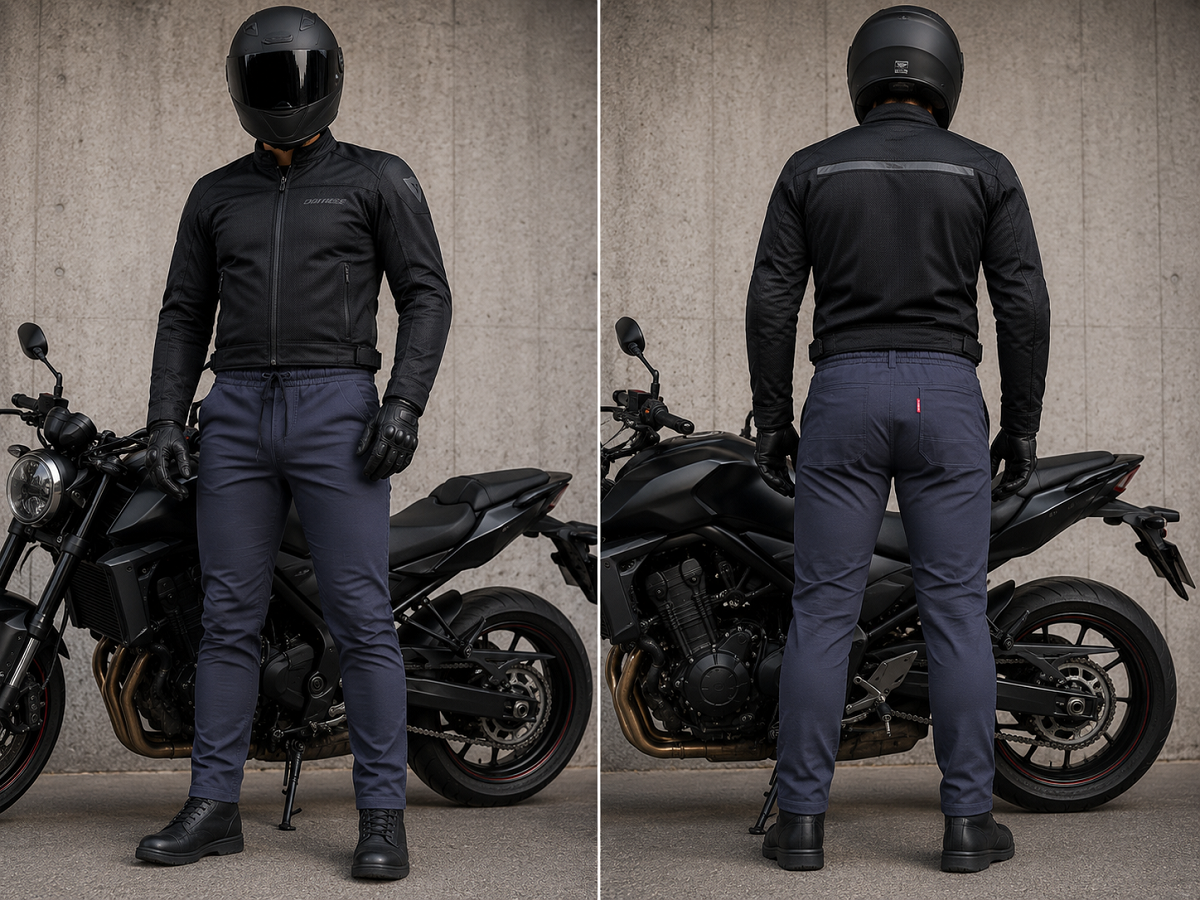 PANTALÓN VAQUERO CHÁNDAL DE MOTO UNISEX, ELÁSTICO, 100% FORRADO EN KEVLAR® Y CON PROTECCIONES GEL CE NIVEL 2. PANTALÓN VAQUERO CHÁNDAL DE MOTO UNISEX, ELÁSTICO, 100% FORRADO EN KEVLAR® Y CON PROTECCIONES GEL CE NIVEL 2.