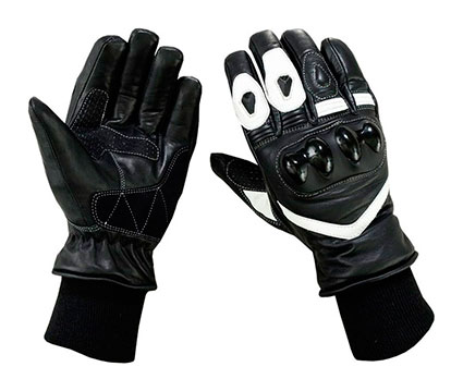 GUANTES DE MOTO EN CUERO CON PROTECCIONES 100% IMPERMEABLES