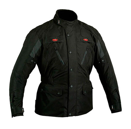 CHAQUETA DE MOTO EN TEXTIL CORDURA, UNISEX, IMPERMEABLE Y 3/4