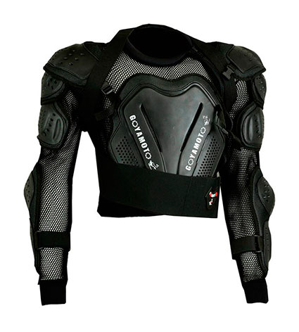 CHAQUETA DE PROTECCIONES TIPO SCORPION, CON ESPALDERA DESMONTABLE