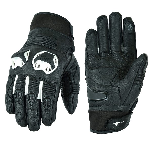 GUANTES DE MOTO RACING EN PIEL ANILINA CON PROTECCIONES TPU