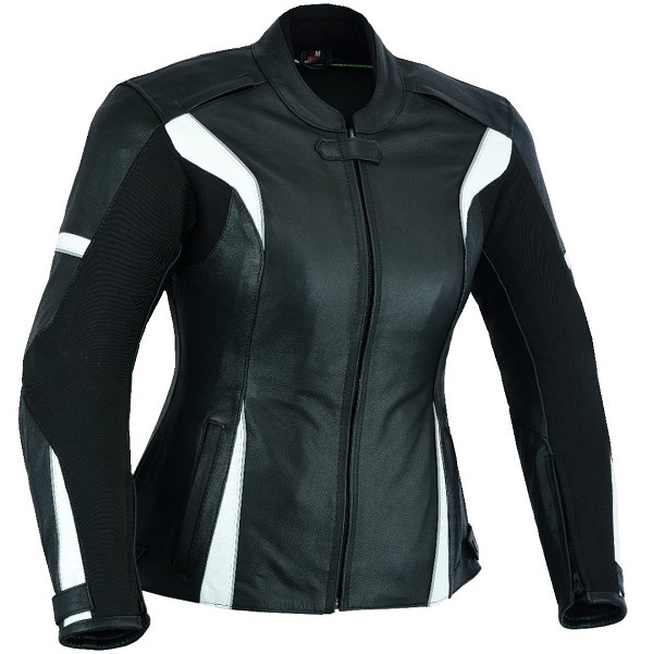 CHAQUETA DE MOTO EN CUERO PARA CHICAS CON PROTECTORES C.E