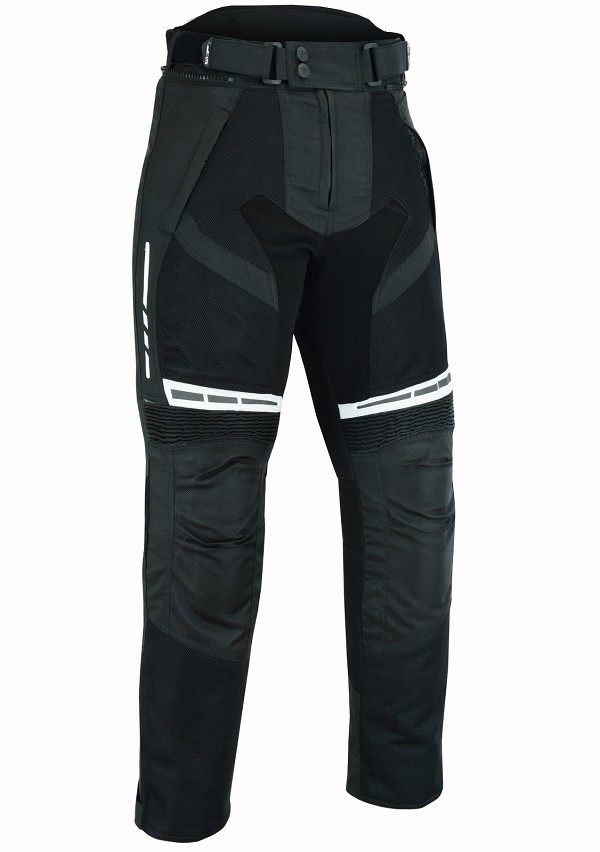 PANTALON DE MOTO PERFORADO DE VERANO UNISEX CON FORRO IMPERMEABLE EXTRAIBLE Y PROTECCIONES CE