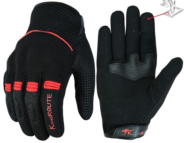 GUANTES DE MOTO EN MALLA PARA VERANO CON PROTECCIONES