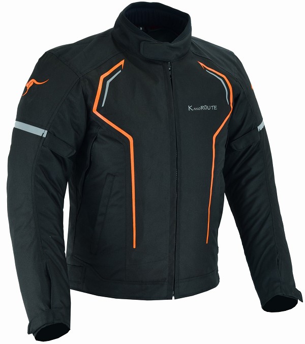 CHAQUETA DE MOTO EN POLIESTER TÉRMICO, IMPERMEABLE, TRANSPIRABLE CON PROTECCIONES C.E. Y VENTILACIÓN DIRECTA