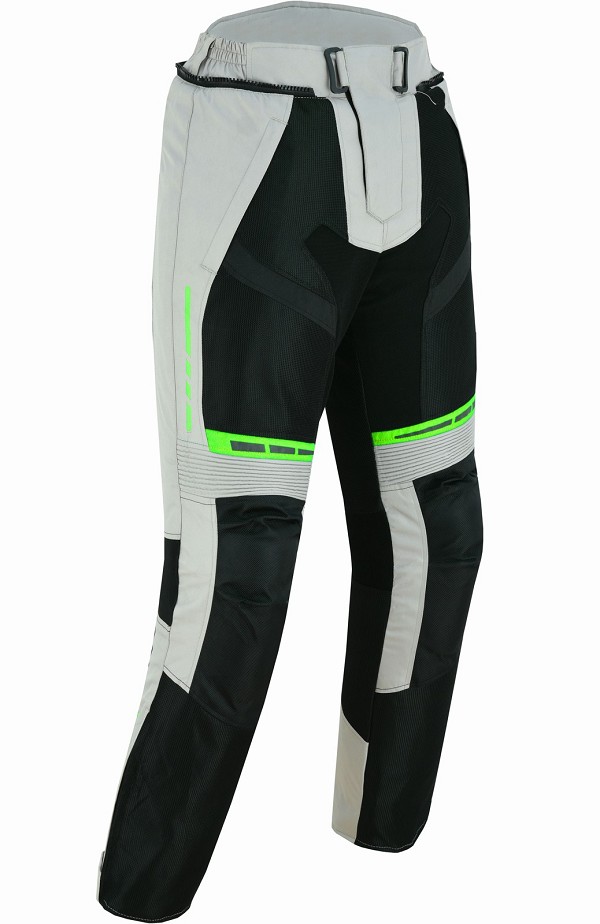 PANTALON DE MOTO PERFORADO DE VERANO CON FORRO IMPERMEABLE EXTRAIBLE, UNISEX Y PROTECCIONES C.E.