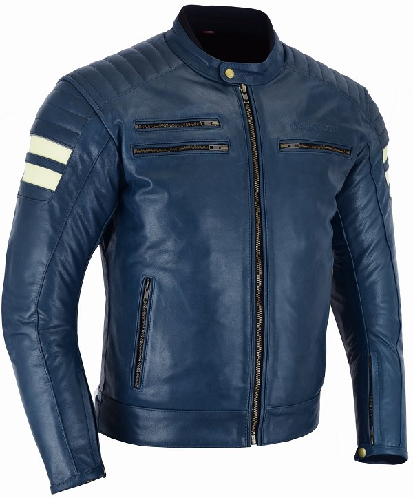 Chaqueta moto Hombre 4 Estaciones protecciones trébol Savana-3 azul/gris