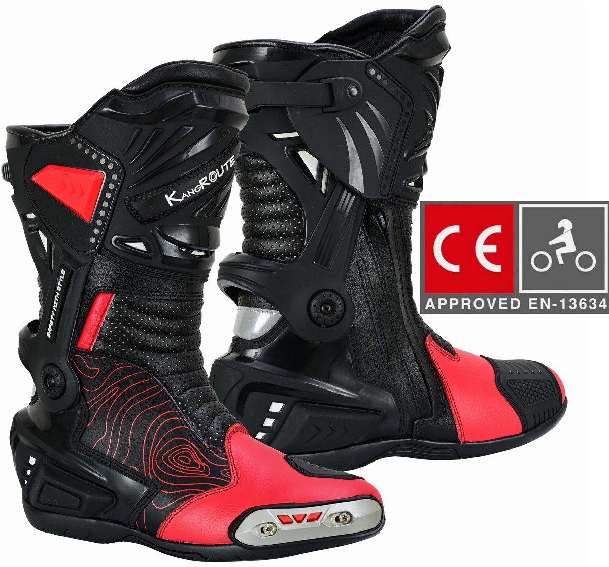 BOTAS DE MOTO CARRETERA ESTILO DEPORTIVO CAÑA CORTA IMPERMEABLES Y TRANSPIRABLES CON HOMOLOGACIÓN CE Y EPI