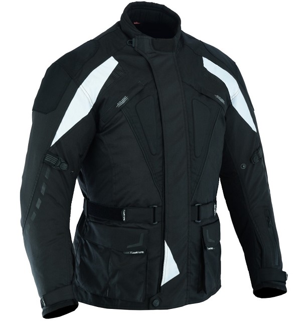 CHAQUETA DE MOTO 3/4 EN CORDURA, UNISEX, IMPERMEABLE, FORRO DESMONTABLE PROTECTORES C.E.