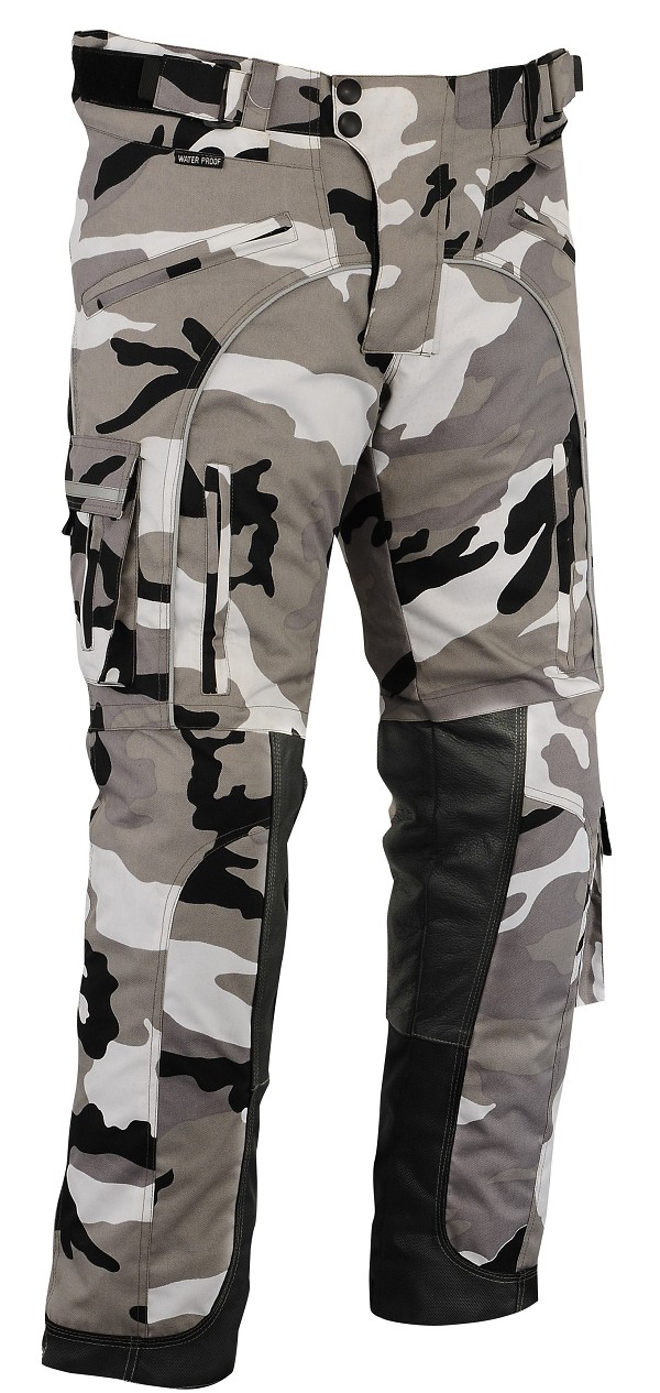 PANTALÓN DE MOTO EN CORDURA CAMUFLAJE IMPERMEABLE, UNISEX