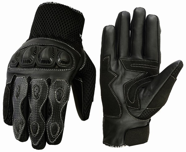 GUANTES DE VERANO PARA MOTORISTAS EN PIEL Y PROTECCIONES TPU-TPR