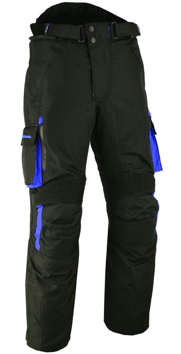 PANTALON DE MOTO EN CORDURA IMPERMEABLE, CORTAVIENTO Y PROTECCIONES CE