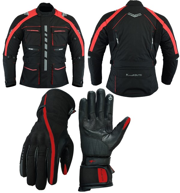 Pack Invierno (Chaqueta 3/4 y Guantes moto térmicos, impermeables con protecciones)