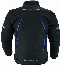 CHAQUETA DE MOTO EN POLIESTER TÉRMICO, IMPERMEABLE, TRANSPIRABLE CON PROTECCIONES C.E. Y VENTILACIÓN DIRECTA