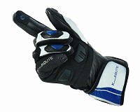 GUANTES DE MOTO EN PIEL ANILINA CON PROTECCIONES CARBONO Y ACERO INOXIDABLE