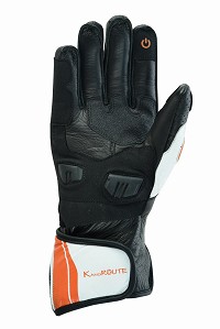 GUANTES DE MOTO EN PIEL ANILINA CON PROTECCIONES CARBONO Y ACERO INOXIDABLE