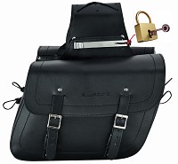 JUEGO DE ALFORJAS DE CUERO AUTÉNTICO DE 3,5MM, PARA MOTO CUSTOM Y HARLEY BIKERS 2X16 LITROS