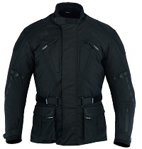 VESTE (BLOUSON) MOTEUR EN CORDURA TYPE 3/4 AVEC PROTECTIONS ET IMPERMÉABLES