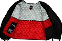 CHAQUETA DE CUERO CON PROTECTORES TPR TITANIO Y JOROBA AERODINÁMICA