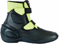 BOTAS DE PIEL DE CAÑA CORTA PARA MOTORISTAS, UNISEX