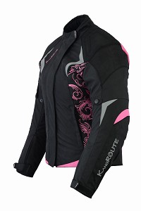 CHAQUETA DE CORDURA PARA CHICAS CON DIBUJO ESTILO TATTOO FUCSIA