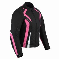 CHAQUETA CORDURA DE MOTO PARA CHICAS CON ESTILO MODERN FUCSIA