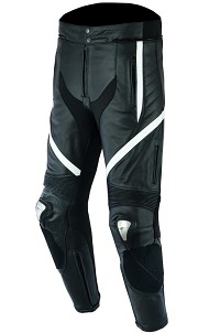 PANTALÓN DE MOTO EN PIEL CON PROTECCIONES DE TITANIO