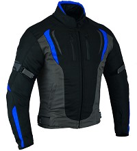 CHAQUETA DE MOTO UNISEX EN TEXTIL IMPERMEABLE, TÉRMICO CON PROTECCIONES C.E.