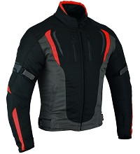 CHAQUETA DE MOTO UNISEX EN TEXTIL IMPERMEABLE, TÉRMICO CON PROTECCIONES C.E.