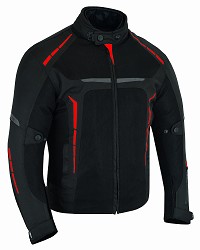 CHAQUETA DE MOTO PERFORADA DE VERANO CON FORRO IMERMEABLE EXTRAIBLE Y PROTECTORES C.E. UNISEX