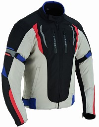 CHAQUETA DE MOTO TEXTIL IMPERMEABLE, TRANSPIRABLE, TÉRMICO CON PROTECCIONES C.E.